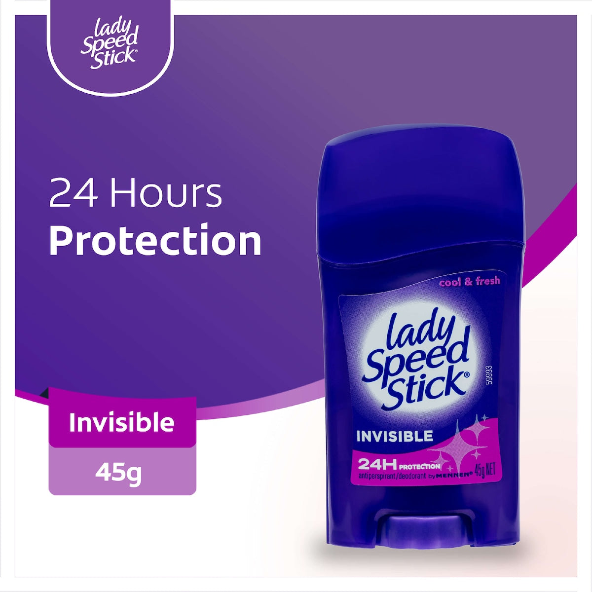 Mennen Lady Speed Stick Womens Deodorant Invisible Cool 45g