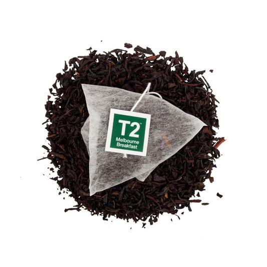T2 Melbourne Breakfast Flavoured Black Tea Bags 25 Pack - 50g