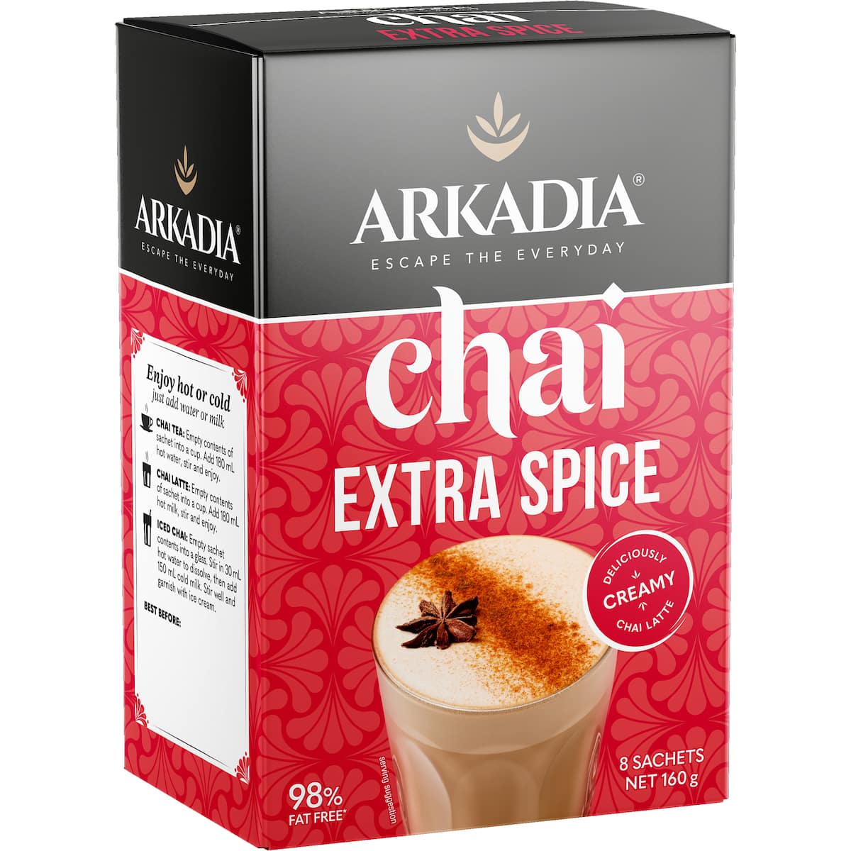 Arkadia Chai Tea Extra Spice 8 Pack