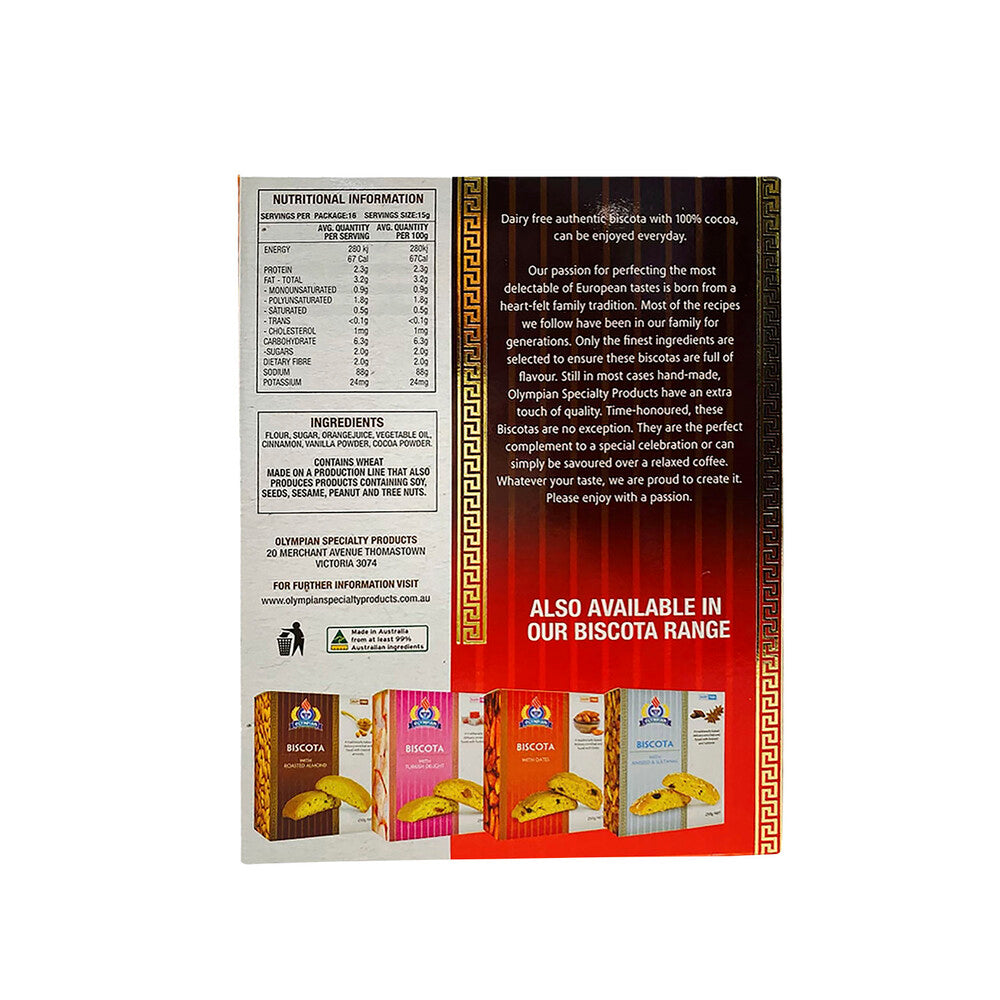 Olympian Biscota With Cocoa - 250g
