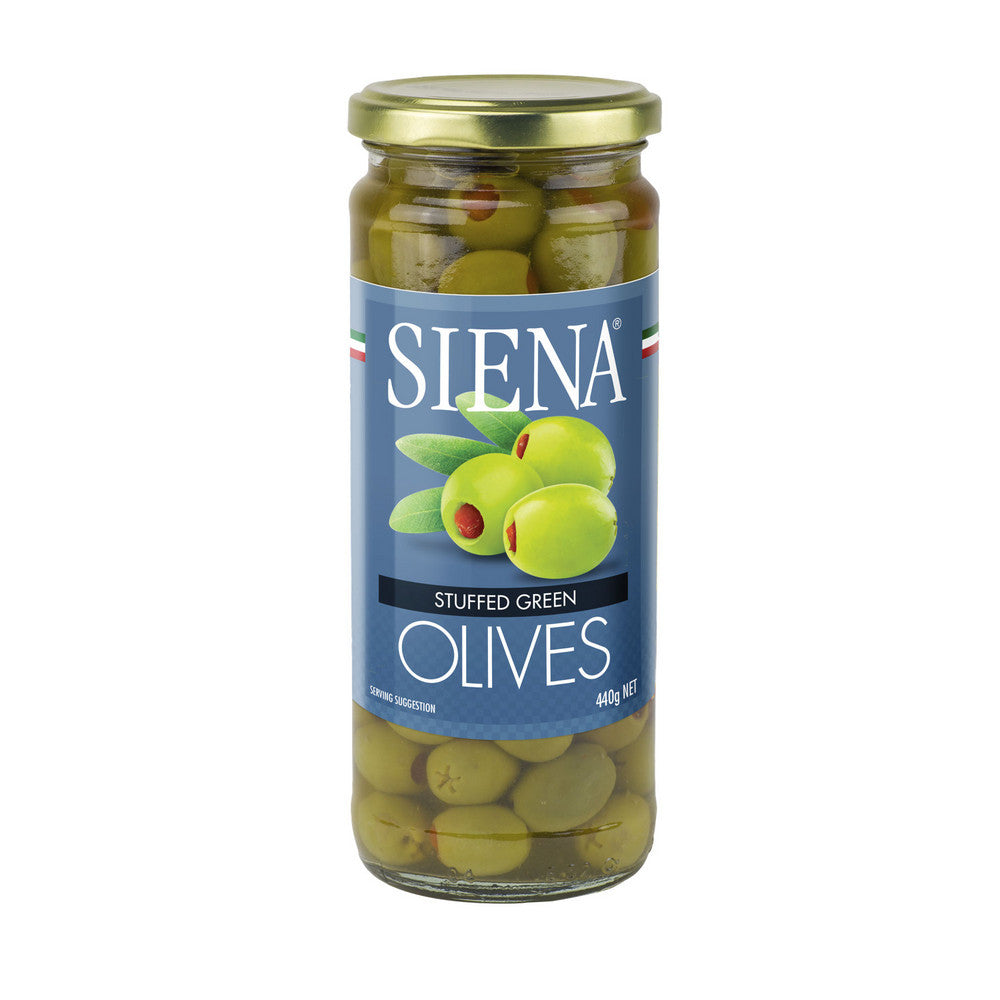 Siena Stuffed Green Olives - 440g