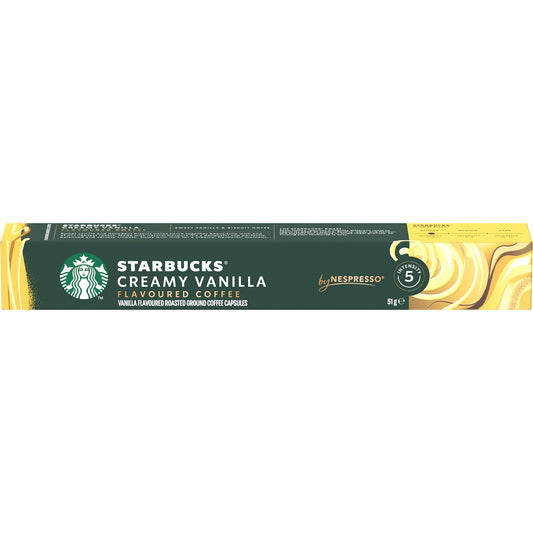 Starbucks by Nespresso Creamy Vanilla Flavoured Coffee Pods Capsules 10 Pack