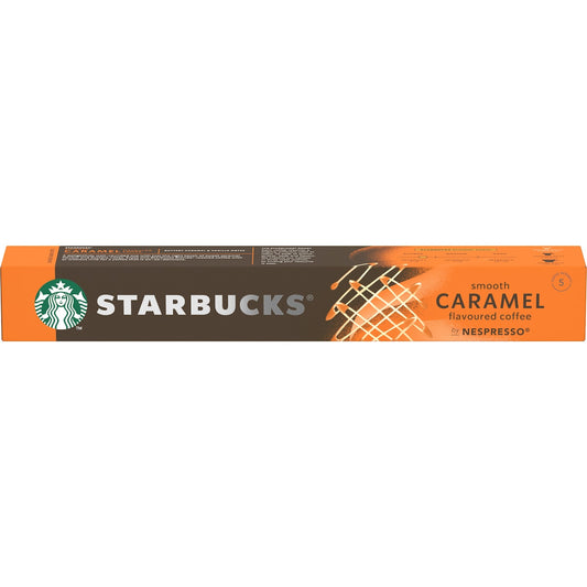 Starbucks by Nespresso Smooth Caramel Flavoured Coffee Pods Capsules 10 Pack