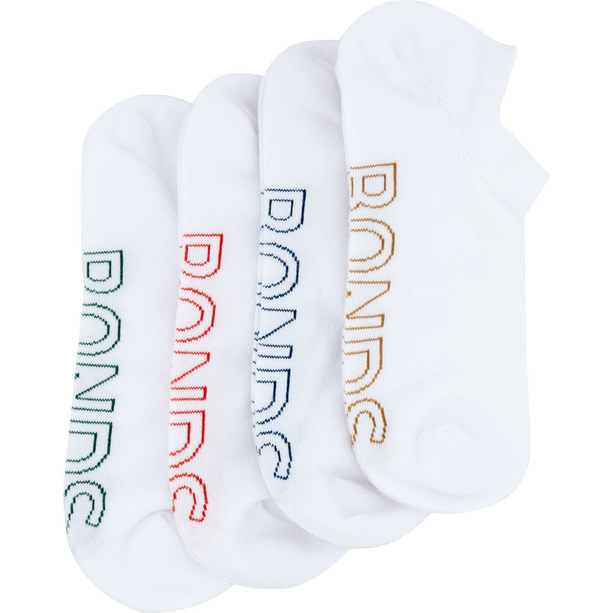 Bonds Lightweight No Show Mens Socks Size 6-10 4 Pack