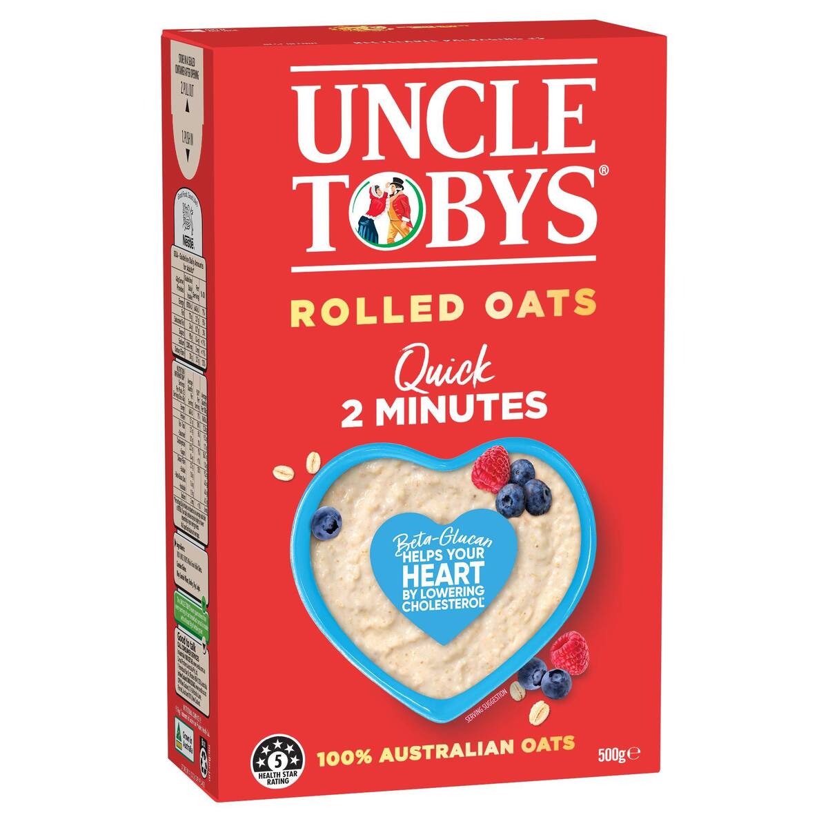 Uncle Tobys Rolled Oats Quick Porridge 500g