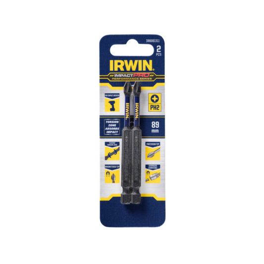 Irwin Impact Pro Performance Bits 89mm PH2 2 Pack