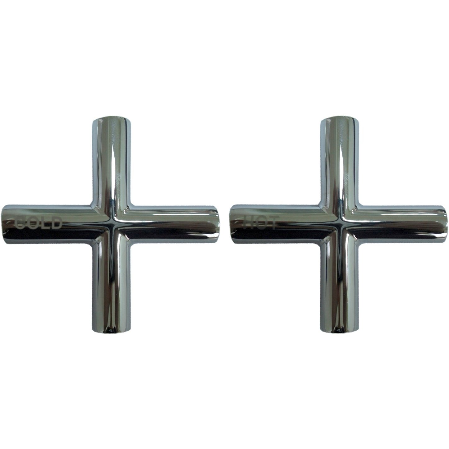 Shaw Mason Chrome Cross Style Tap Handles - 67mm