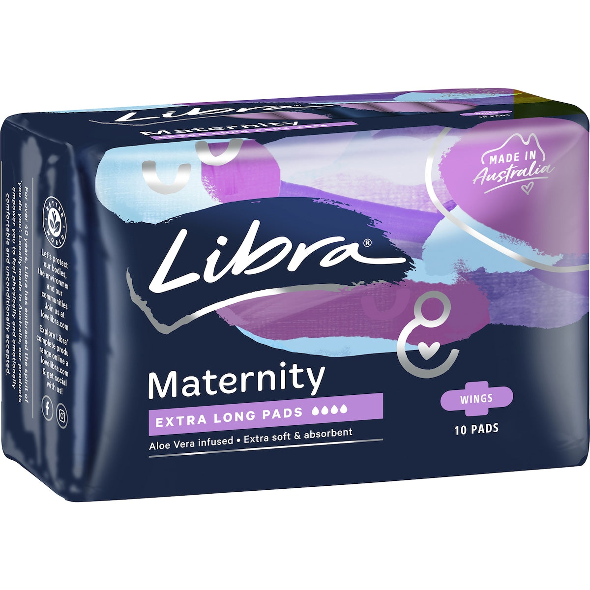 Libra Maternity Pads Aloe Vera With Wings 10 pack