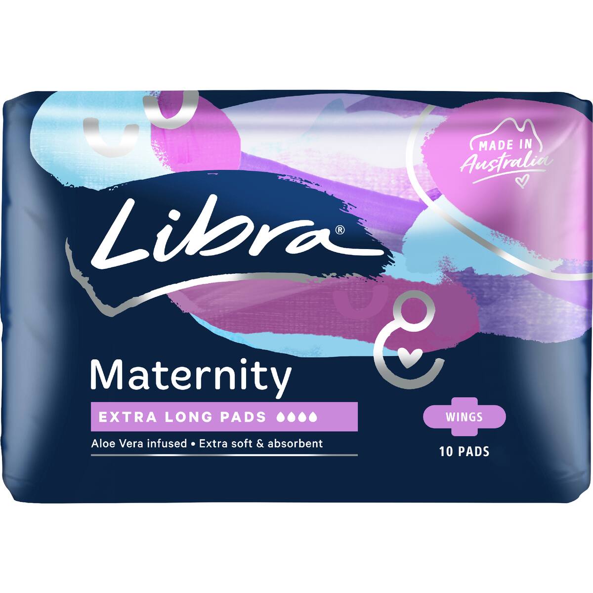 Libra Maternity Pads Aloe Vera With Wings 10 Pack