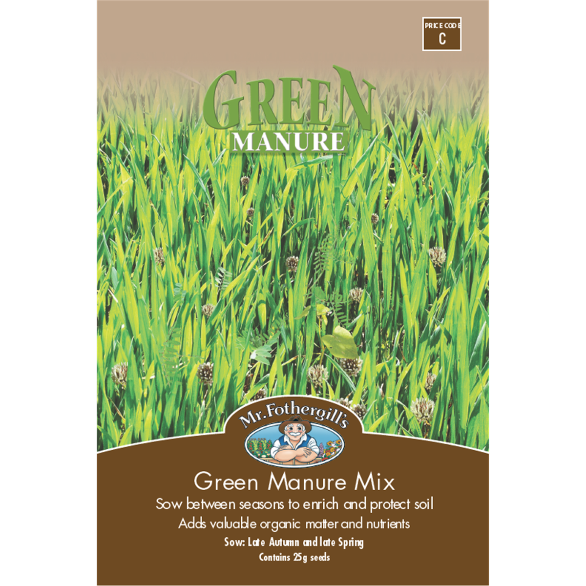 Mr Fothergill Green Manure Mix 1kg Manure Mix Enriches Soil