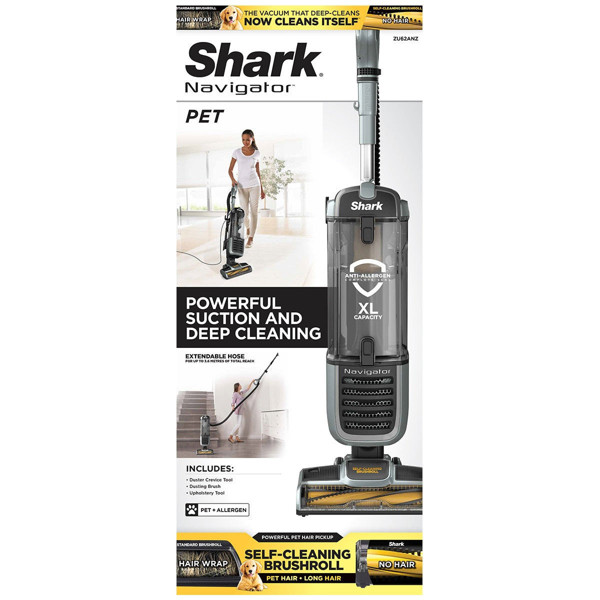 Shark Navigator Upright Vacuum ZU62 Pet Hair 3L