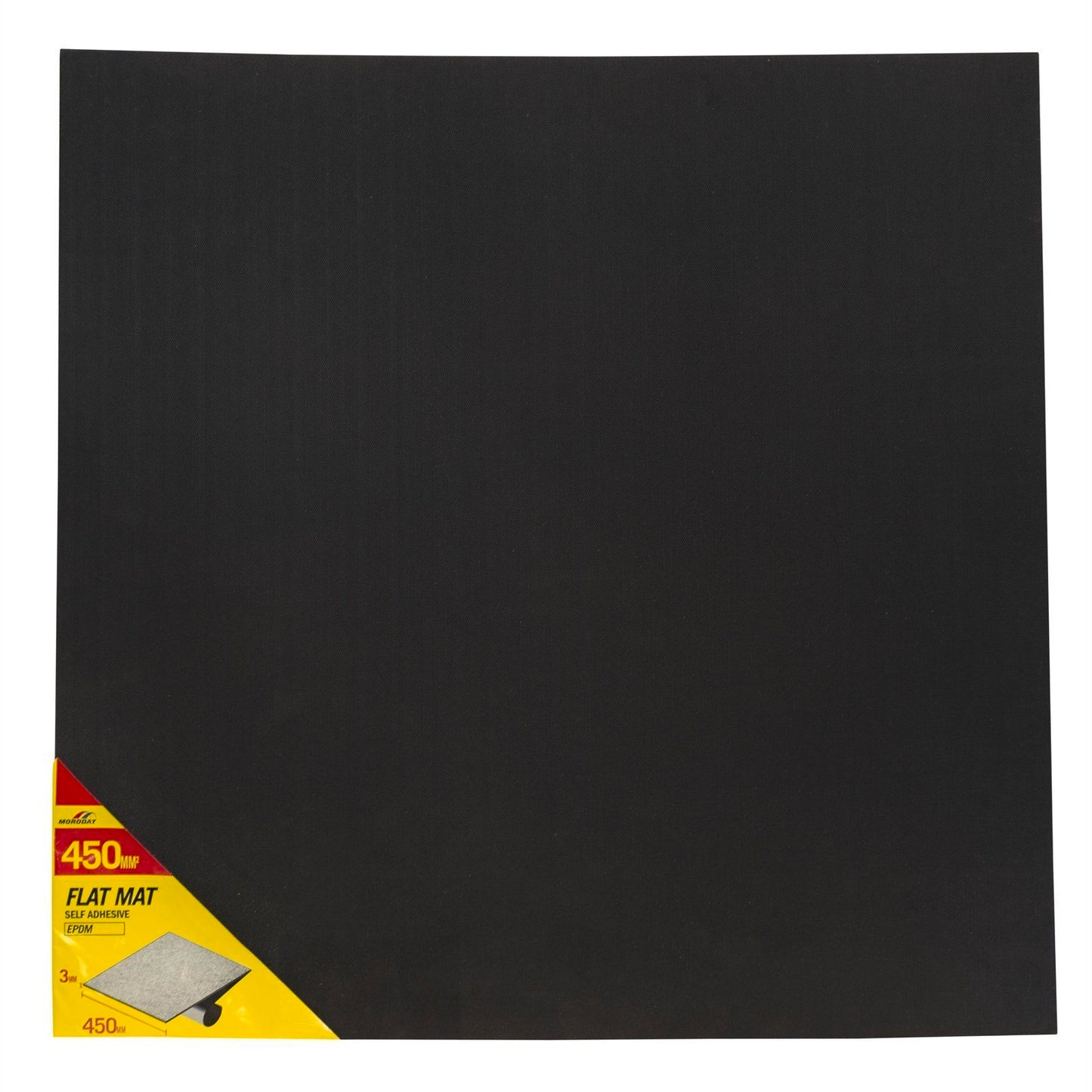 Moroday Black Rubber Adhesive Mat - 450x450x3mm