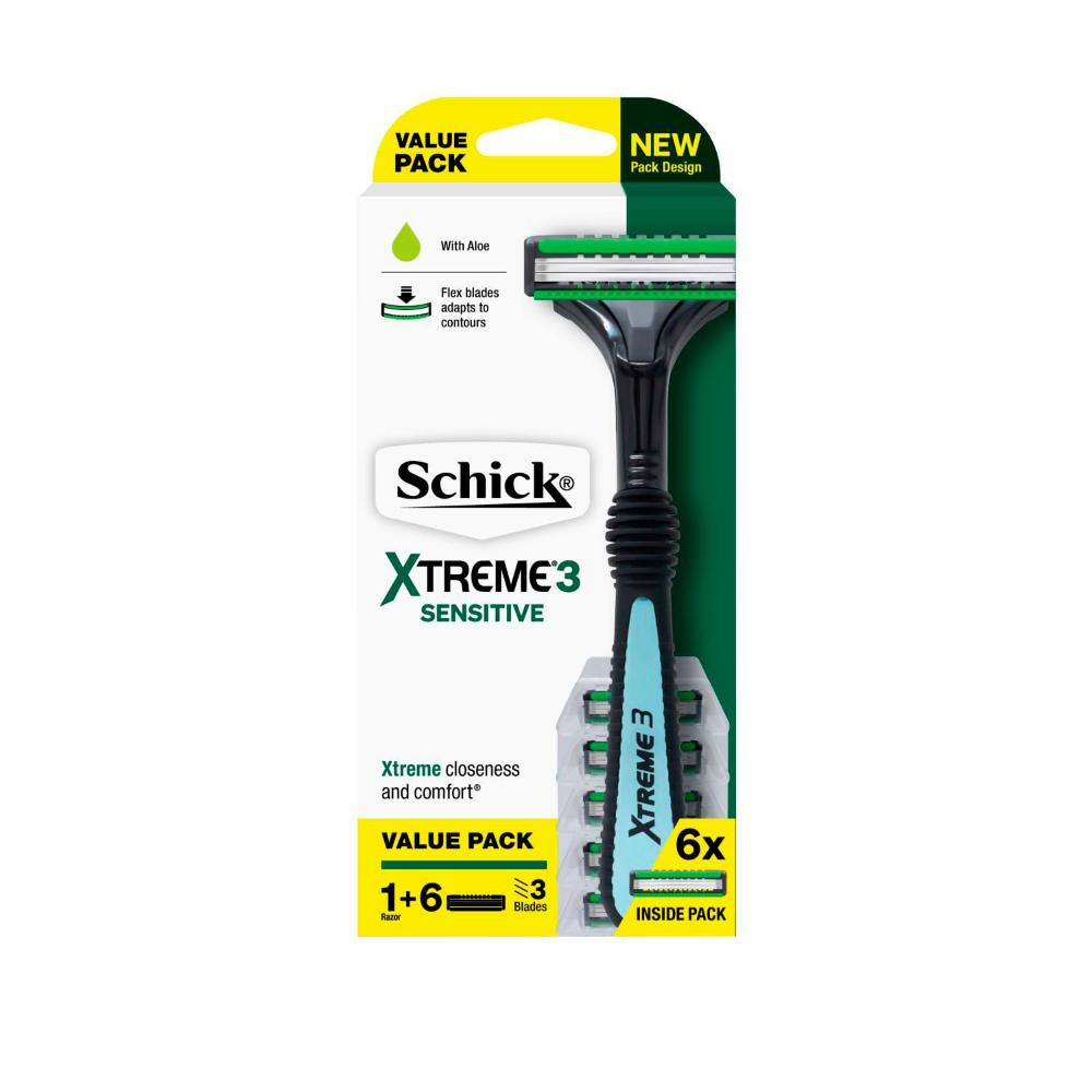 Schick Xtreme 3 Hybrid Disposable - 6 pack