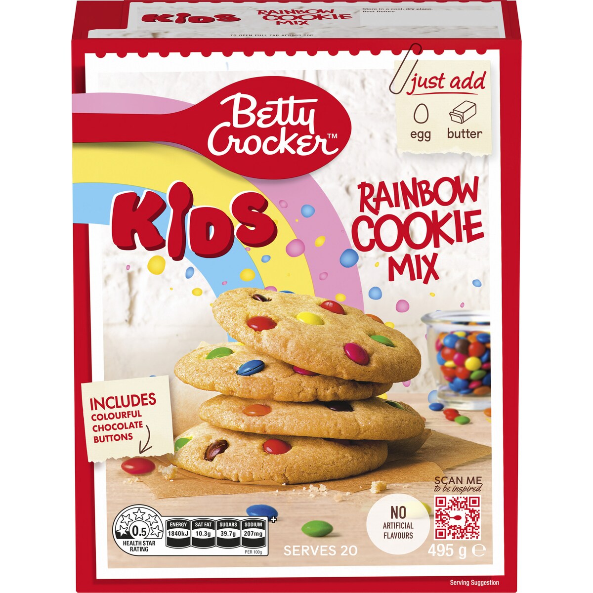 Betty Crocker Rainbow Cookie Mix Cookie Mix 495g