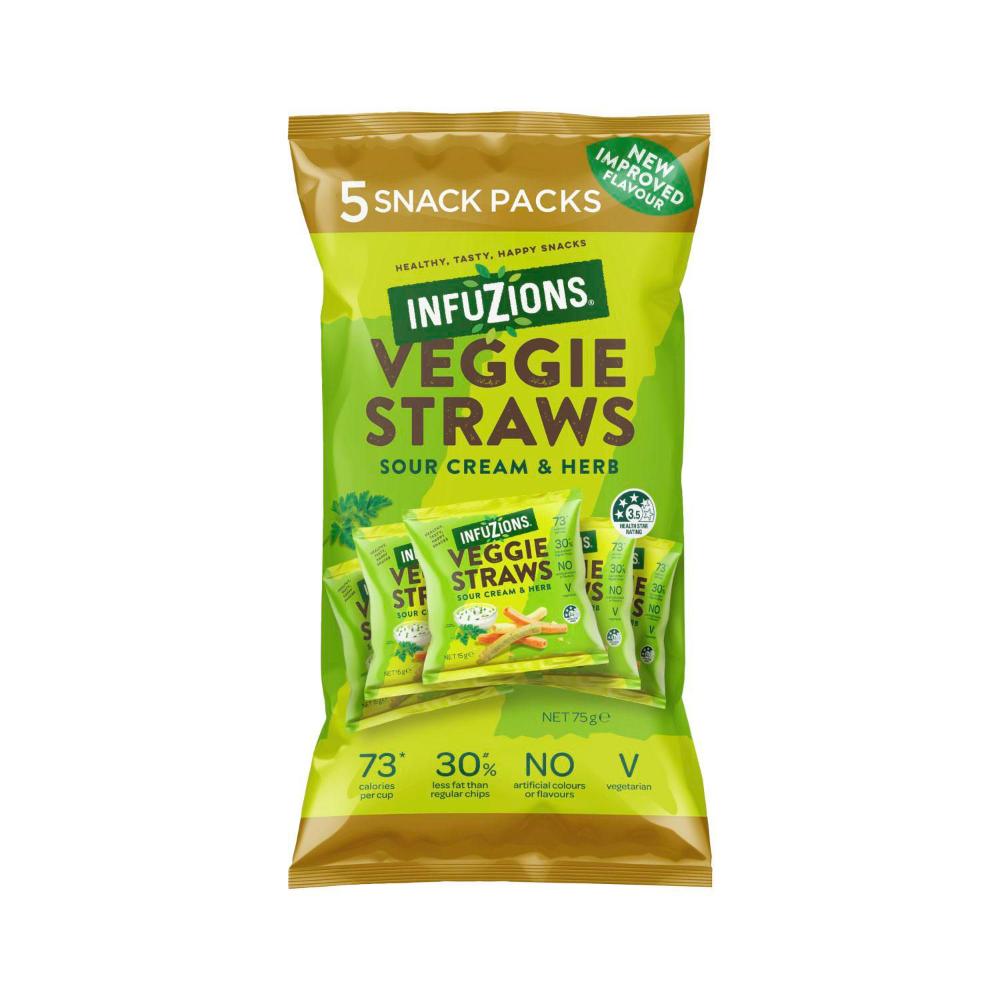 Infuzions Veggie Straws 5x15g - 75g