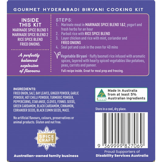 Spicecraft Gourmet Hyderabadi Biryani Cooking Kit 61g