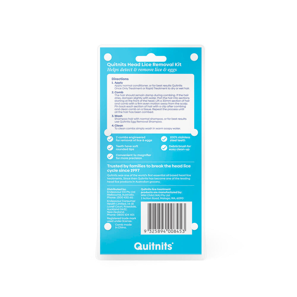 Quitnits Head Lice Removal Kit Comb Twin Pack - 2 Pack