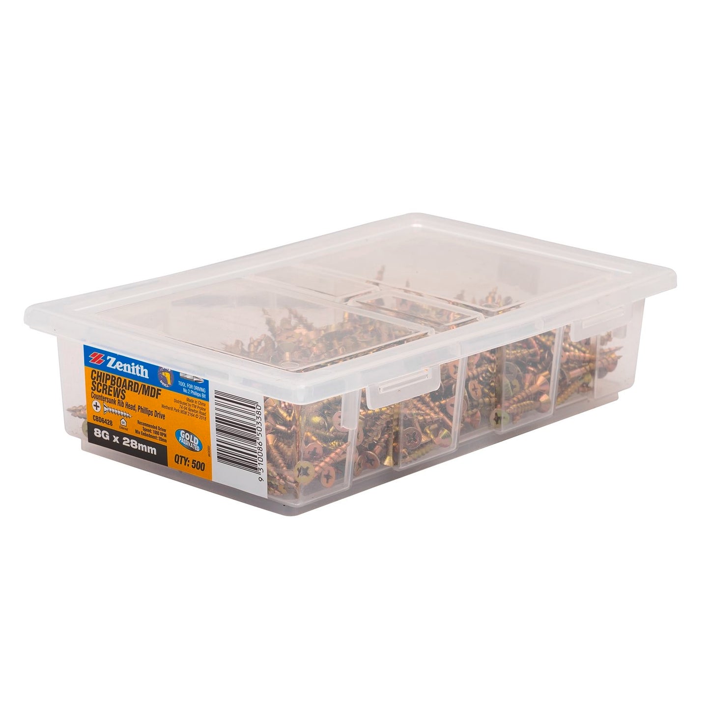 Zenith 8g x 28mm - Gold - 500 Pack