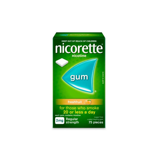 Nicorette Quit Smoking Fresh Fruit Nicotine Gum 2mg - 75 Pack