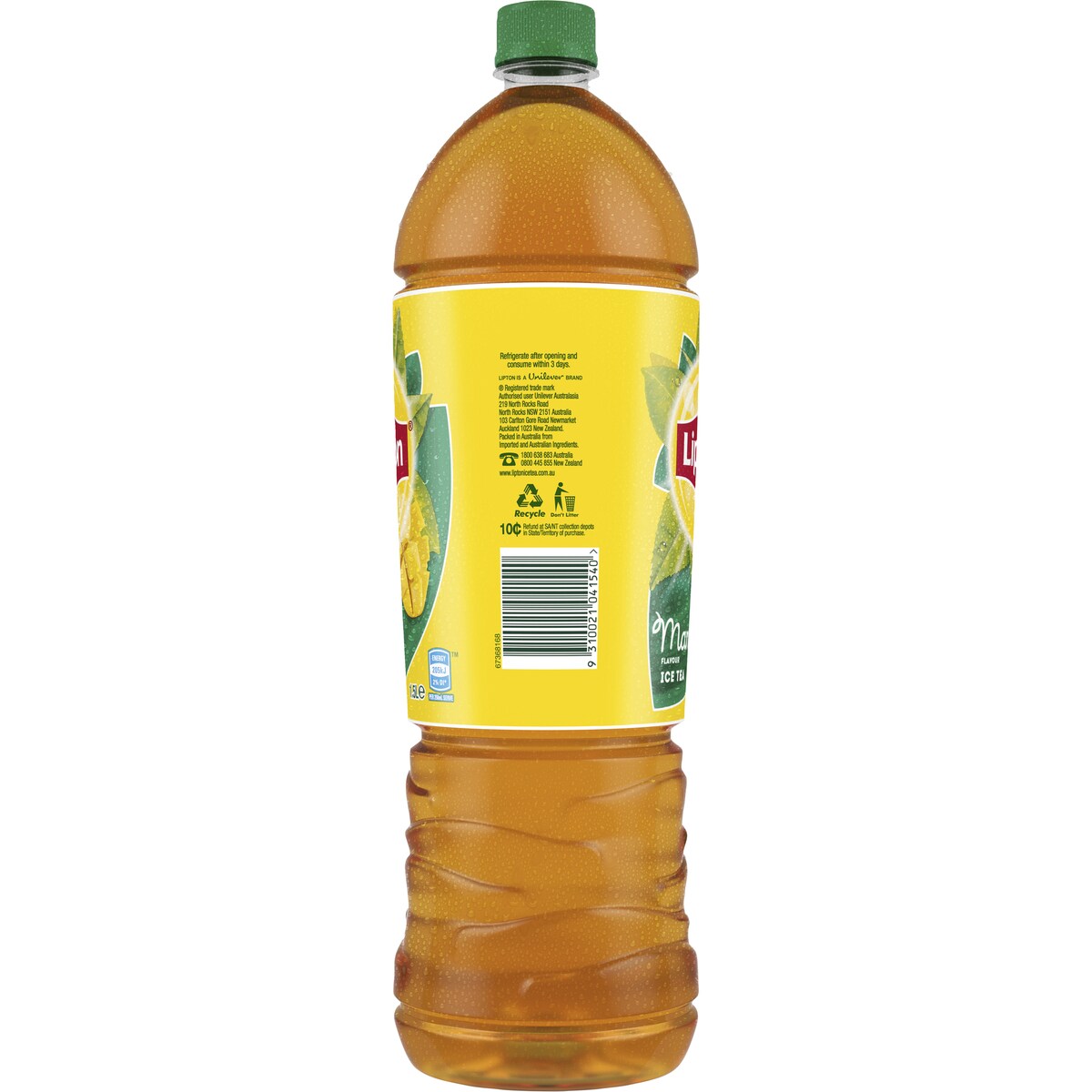 Lipton Ice Tea Mango Tea Iced Tea Bottle Mango 1.5l