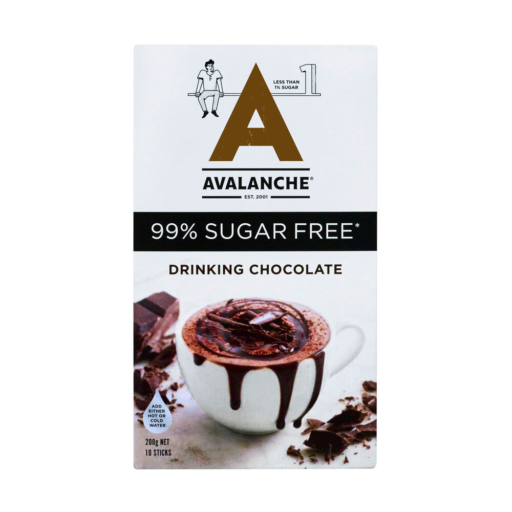 Avalanche 99% Sugarfree Drinking Sachets Chocolate - 10 Pack