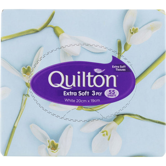 Quilton Facial Tissue White 3Ply 55Ss White 3Ply each