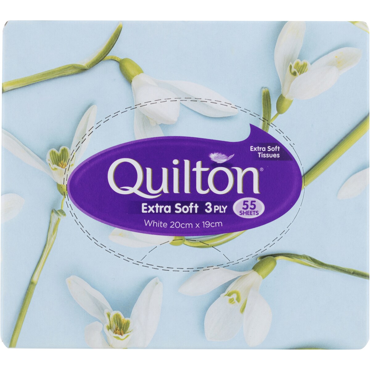 Quilton Facial Tissue White 3Ply 55Ss White 3Ply each