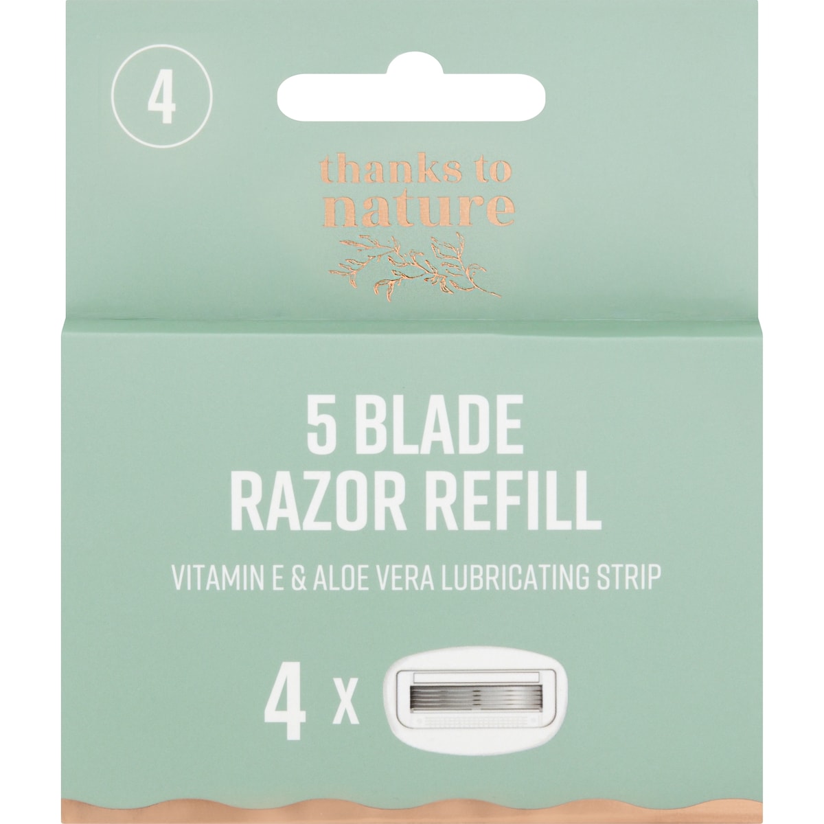 Thanks To Nature 5 Blade Razor Refill 4 pack