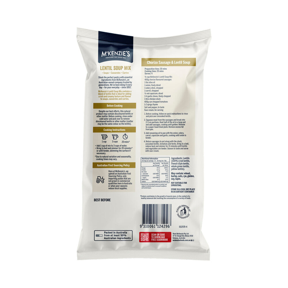 McKenzie's Lentil Soup Mix - 375g