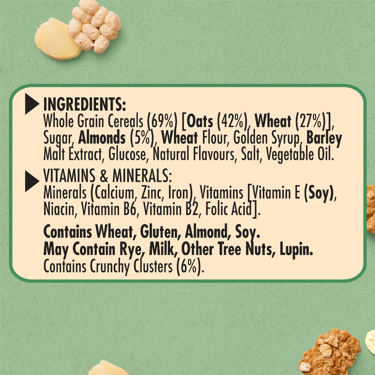 Uncle Tobys Oat Crisp Almond Breakfast Cereal 415g