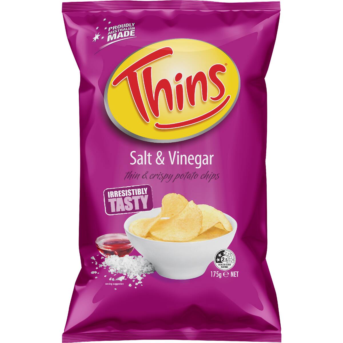 Thins Chips Salt & Vinegar 175g