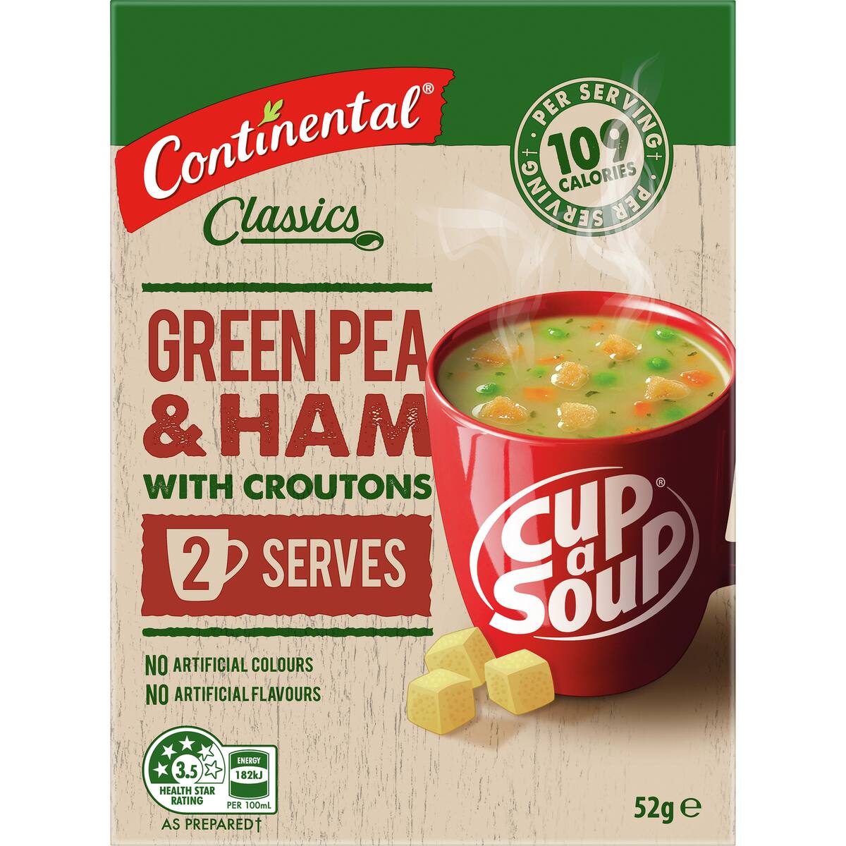 Continental Cup A Soup Hearty Pea & Ham 2 Pack