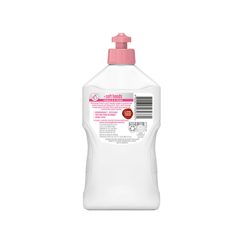 Morning Fresh Soft Hands Vanilla & Rose Dishwashing Liquid - 350mL