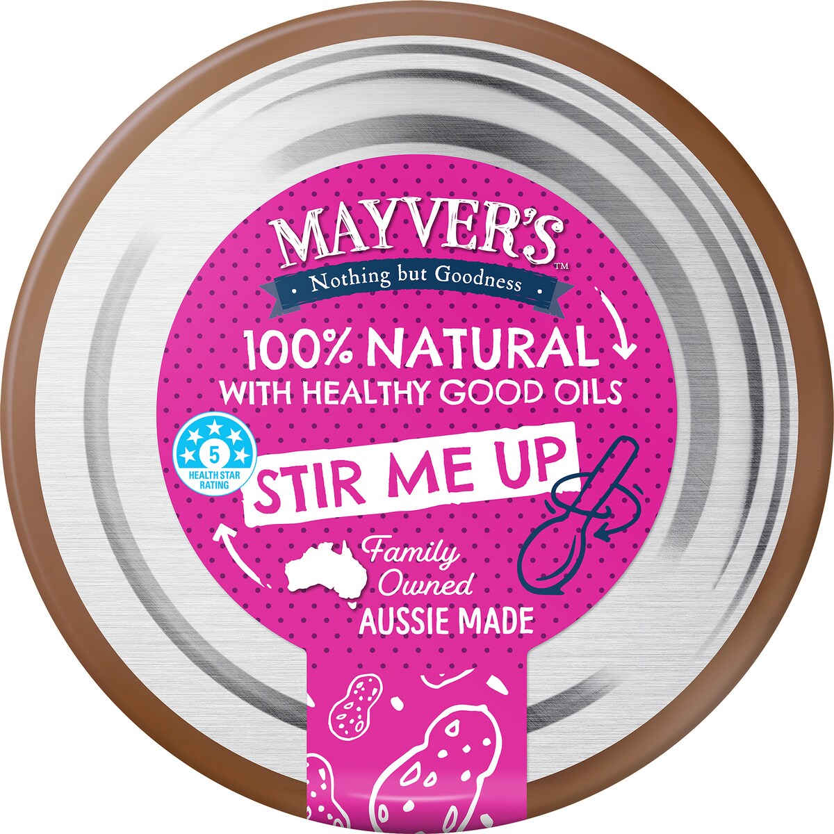 Mayver's Smooth Choc Protein Peanut Spread 375g