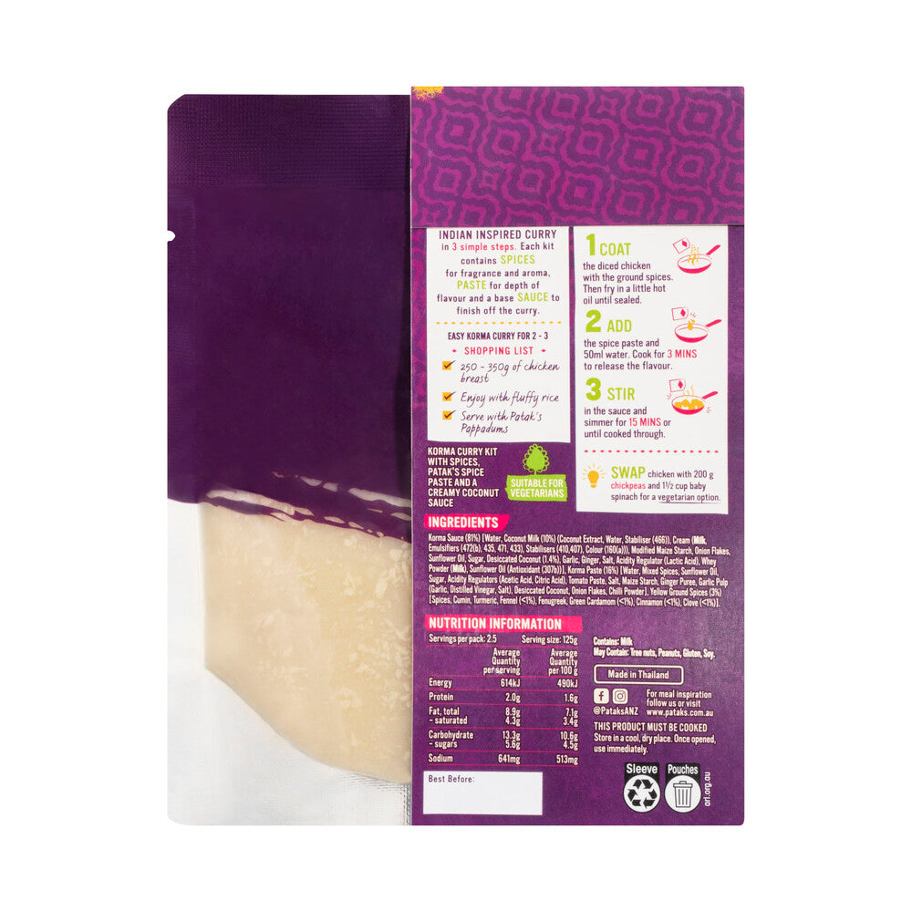Patak's Curry Kit Korma - 315g