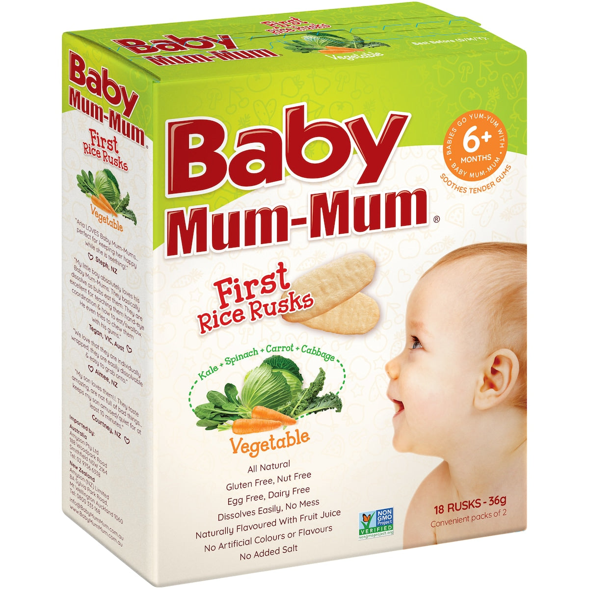 Baby Mum-Mum Snack Vegetable Rice Rusk 36g