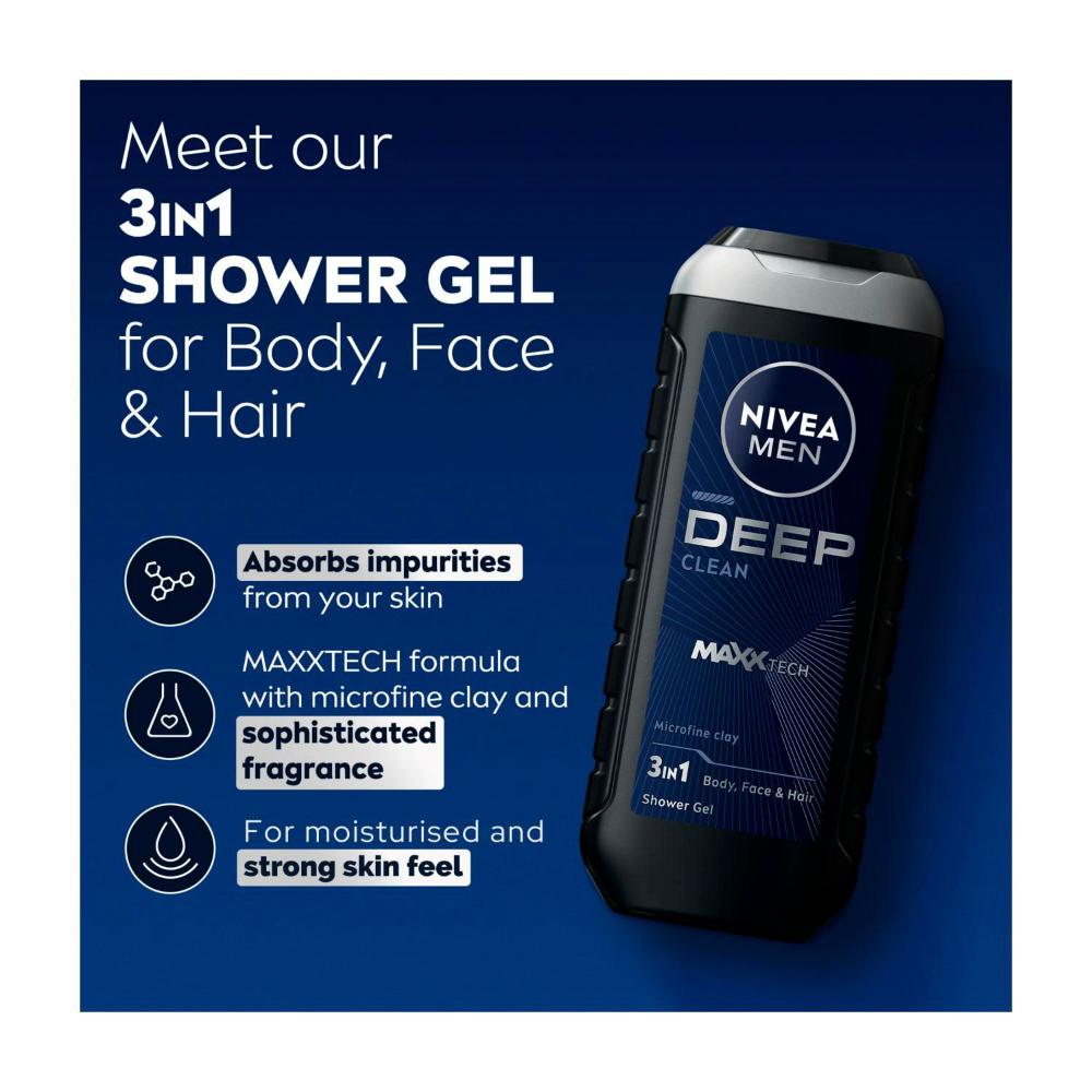 Nivea Men Deep ean Shower Gel - 500mL