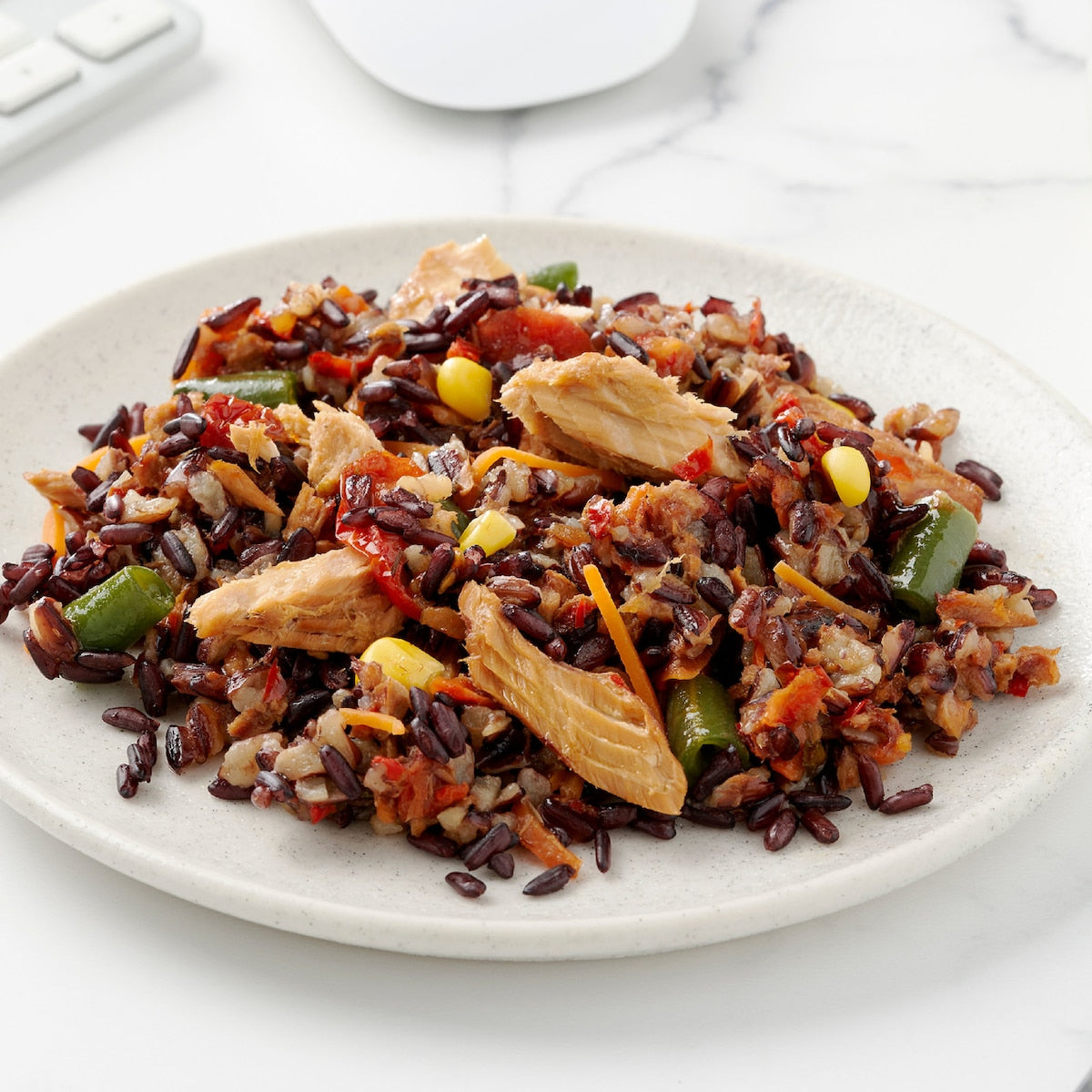 John West Salmon Bowl With Sweet Soy Vegetables & Black Rice 170g