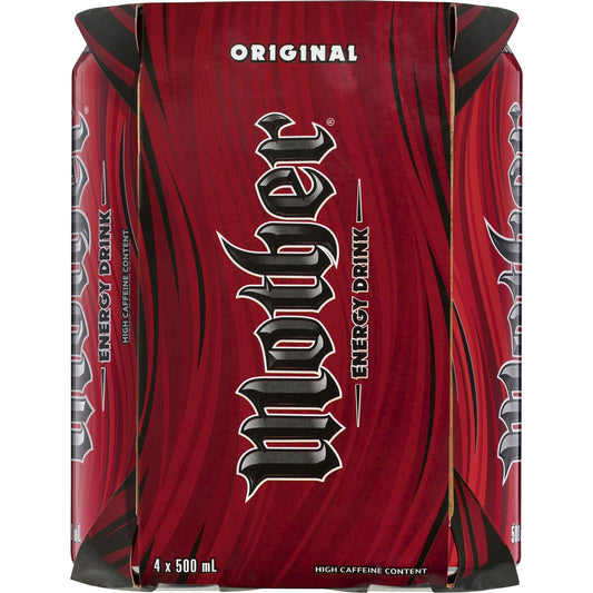 Mother Energy Drink Original Multipack Cans 500ml X4 Pack