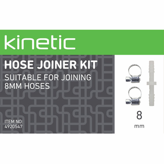 Kinetic 8mm Hose Joiner Kit - 8mm - Polypropylene Carbon Steel - Durable