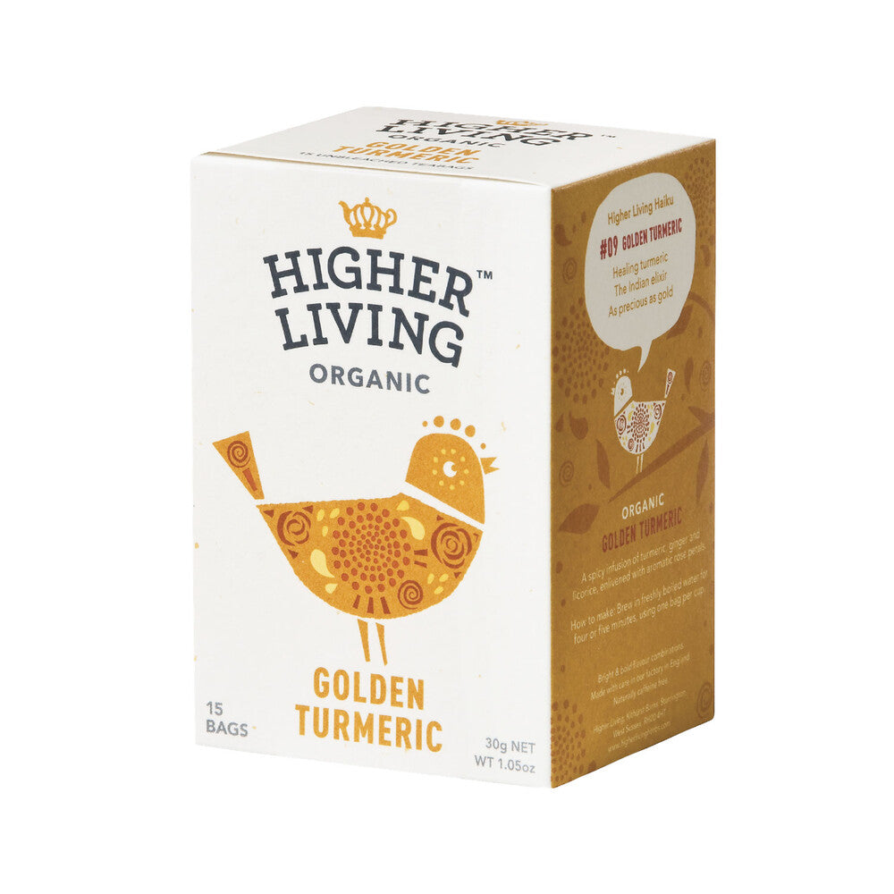Higher Living Organic Golden Turmeric Tea - 15 pack