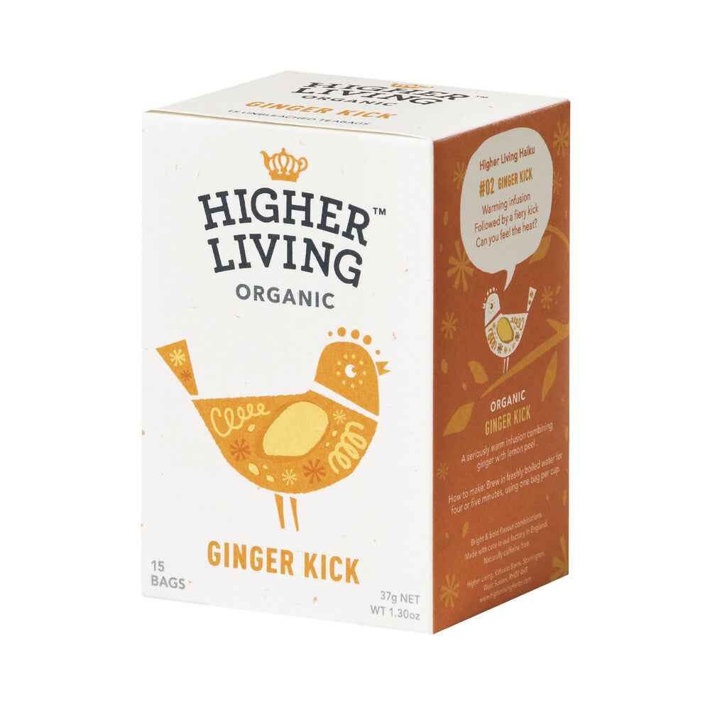 Higher Living Organic Tea Ginger Kick - 15 pack