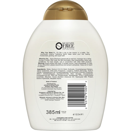 Ogx Coconut Milk Shampoo 385ml