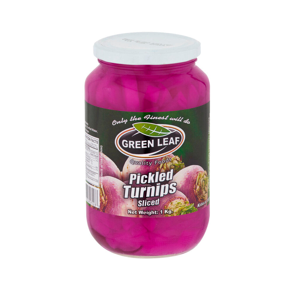 Green Leaf Sliced Pickled Turnips - 1kg