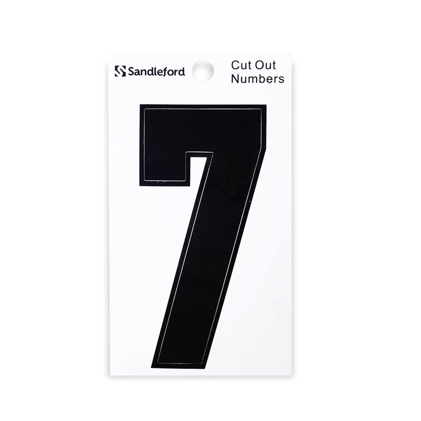 Sandleford Black Cut Out Self Adhesive House Number 7 - 85mm