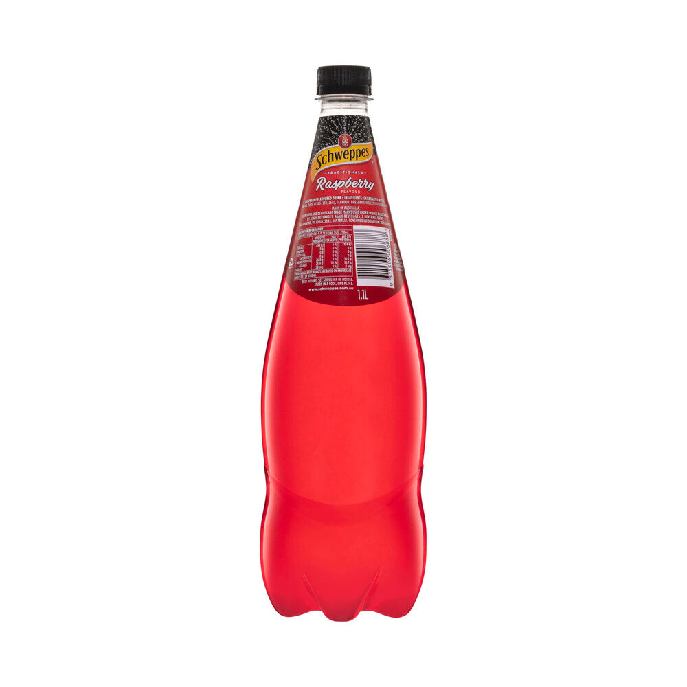 Schweppes Traditional Raspberry Soft Drink Bottle - 1.1L
