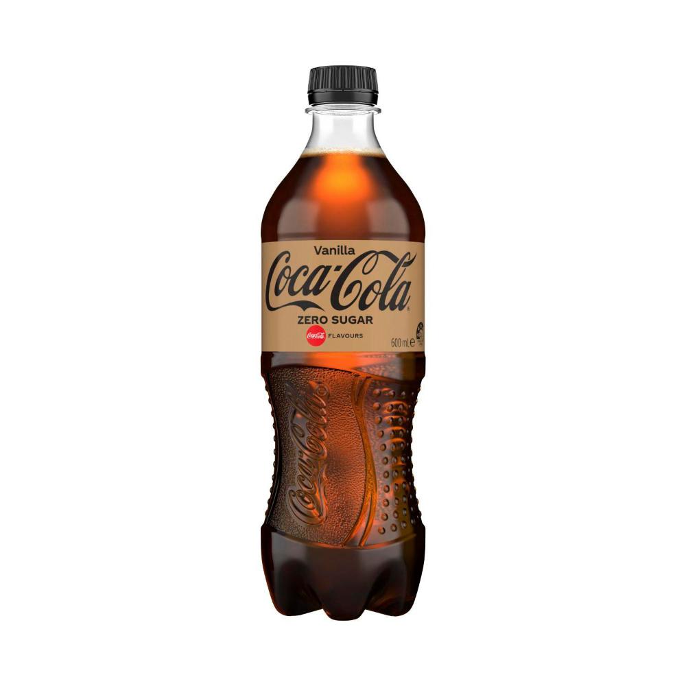 Coca-Cola Zero Sugar Vanilla Soft Drink Bottle - 600mL