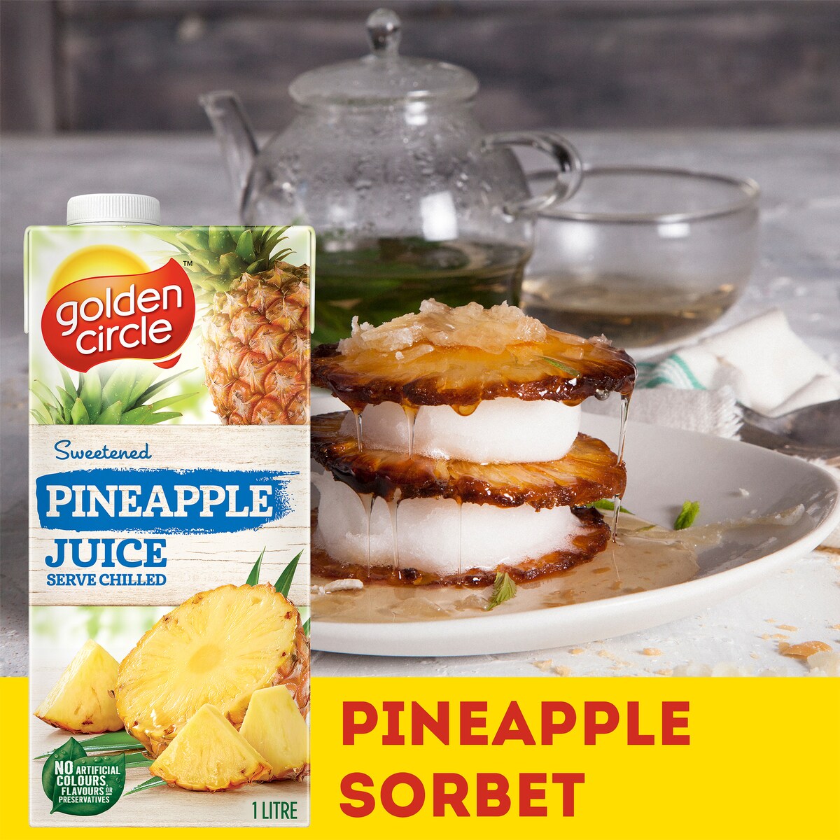 Golden Circle Pineapple Juice Sweetened Fruit Juice Pineapples 1l