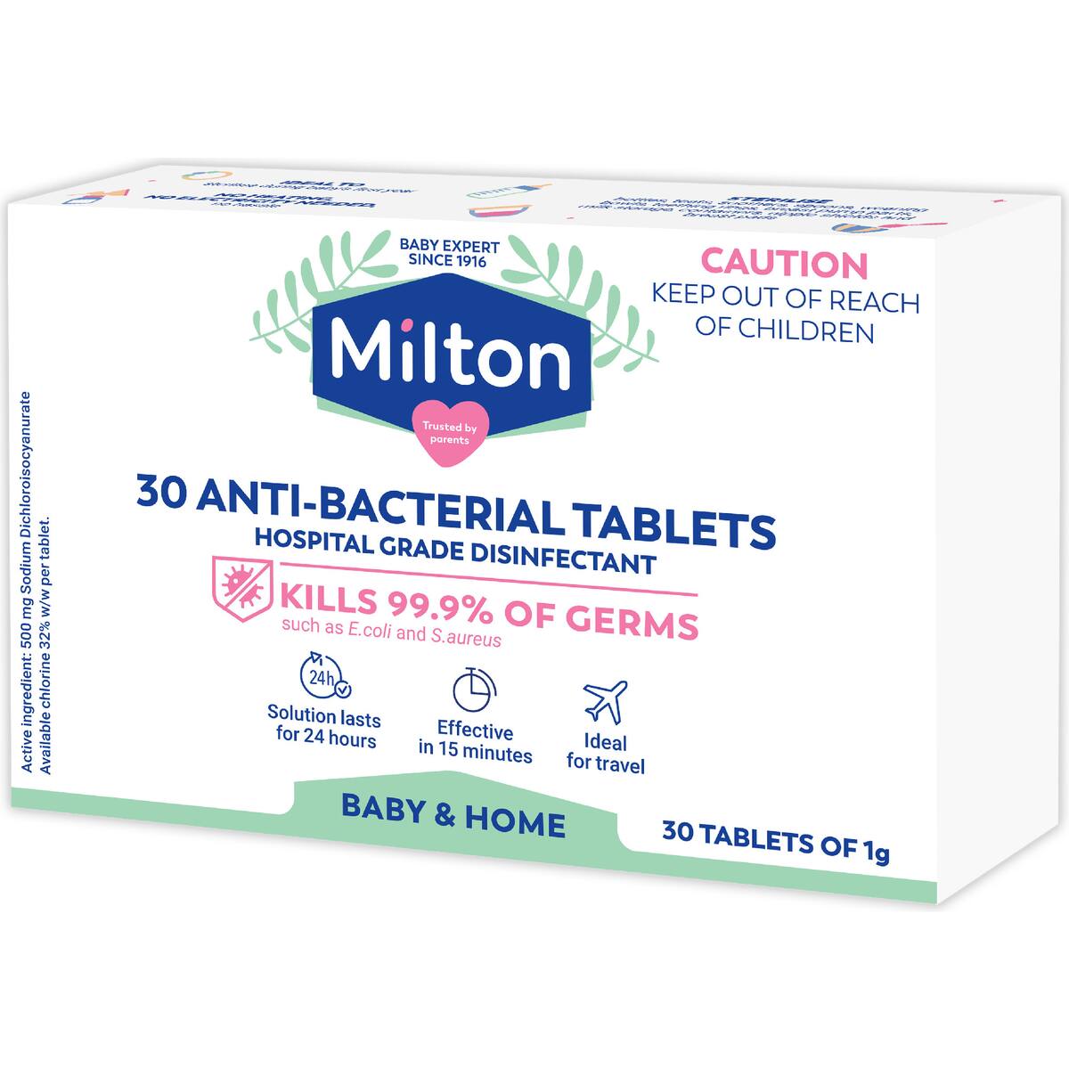 Milton Anti Bacterial Tablets 30 Pack
