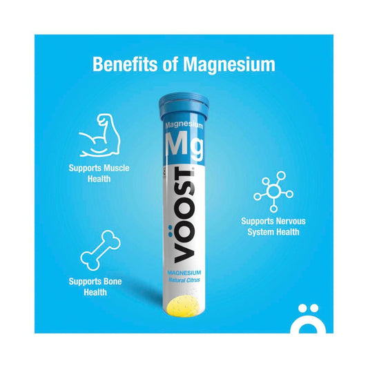 Voost Magnesium 200mg Natural Citrus 20 Effervescent Tablets - 1 Pack
